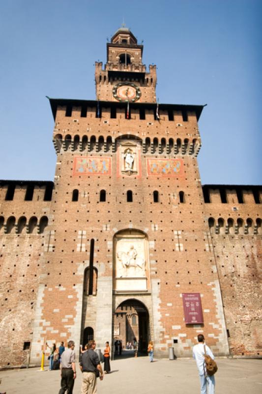 Castillo Sforzesco, Milan, Lombardia, Italia, Euro...