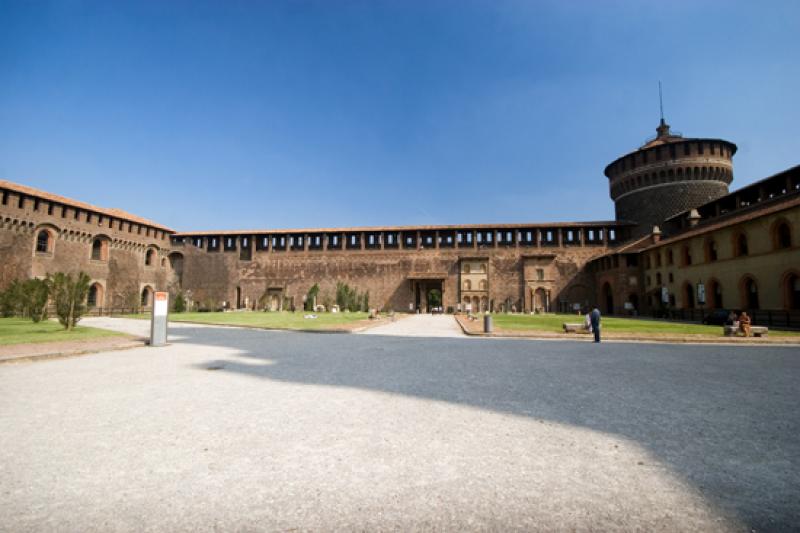 Castillo Sforzesco, Milan, Lombardia, Italia, Euro...