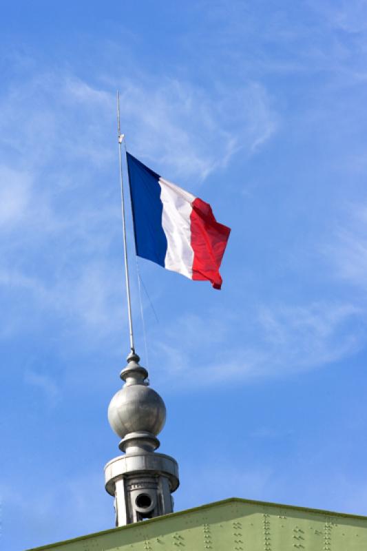 Bandera de Francia, Paris, Francia, Europa Occiden...