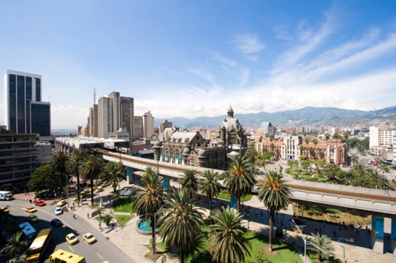 Panoramica de la Ciudada de Medellin, Antioquia, C...