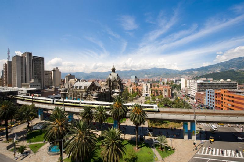 Panoramica de la Ciudada de Medellin, Antioquia, C...