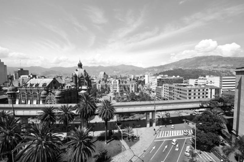 Panoramica de la Ciudada de Medellin, Antioquia, C...