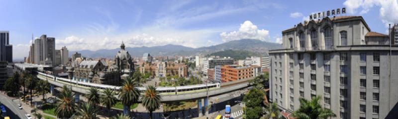 Panoramica de la Ciudada de Medellin, Antioquia, C...