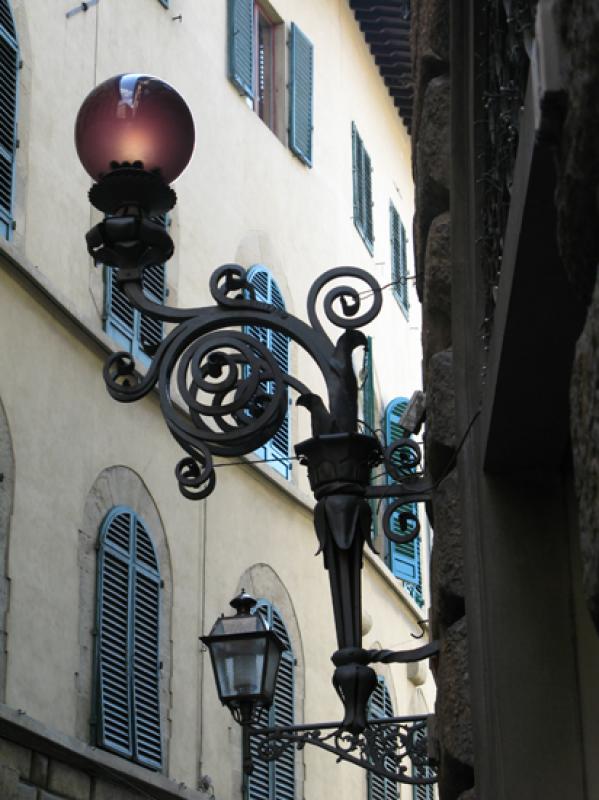 Detalle de un Farol, Florencia, Toscana, Italia, E...