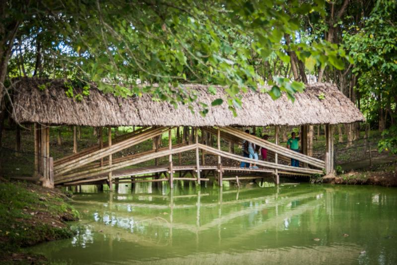 Puente en el Zooparque de los Caimanes, Monteria, ...