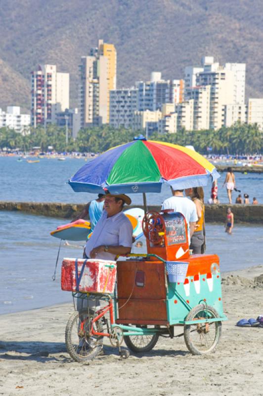 Vendedor en El Rodadero, Santa Marta, Magdalena, C...