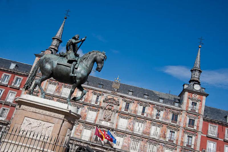 Plaza Mayor de Madrid, Madrid, EspaÃ±a, Europa O...