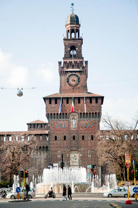 Castillo Sforzesco, Milan, Lombardia, Italia, Euro...