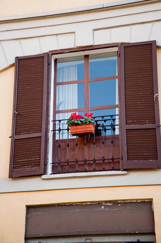 Ventana de una Vivienda, Milan, Lombardia, Italia,...