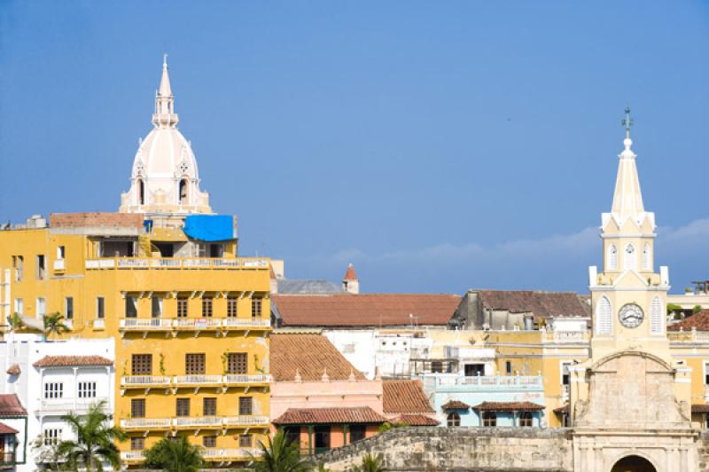 Iglesia Catedral, Torre del Reloj, Cartagena, Boli...