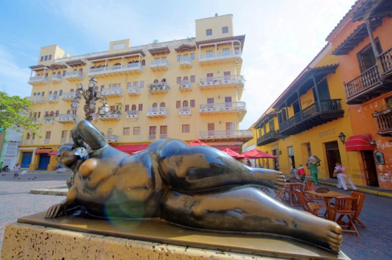 Plaza de Santo Domingo, Cartagena, Bolivar, Colomb...