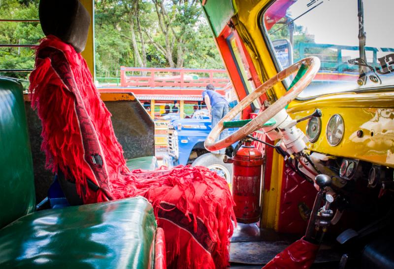 Asiento del Interior de una Chiva, Andes, Antioqui...