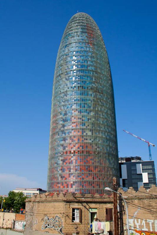 Torre Agbar, Barcelona, CataluÃ±a, EspaÃ±a, Eu...