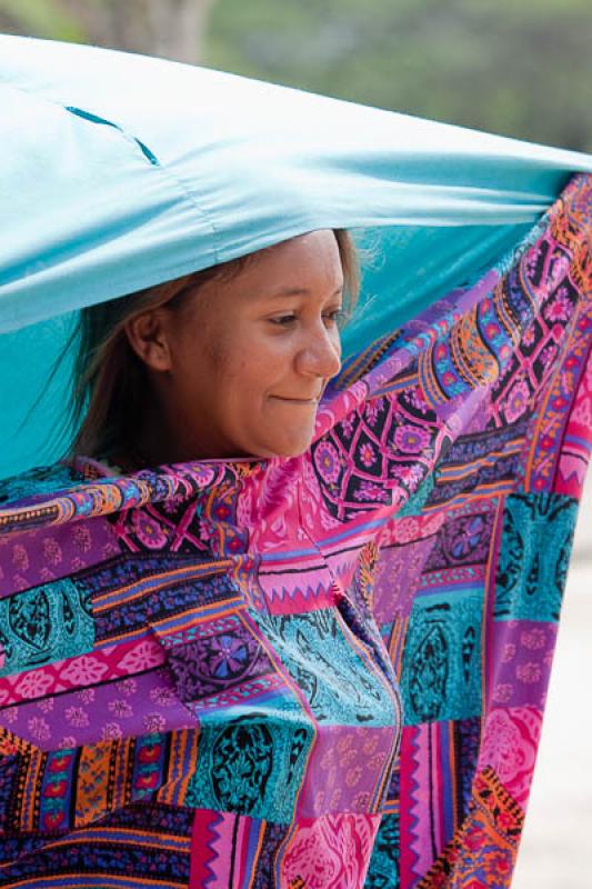 Mujer Wayuu, Cabo de la Vela, Peninsula de la Guaj...