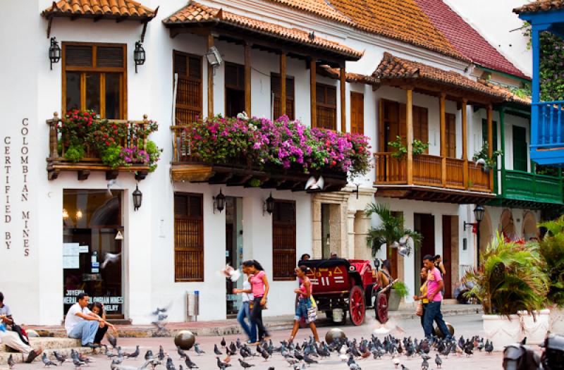 Plaza San Pedro Claver, Cartagena, Bolivar, Colomb...