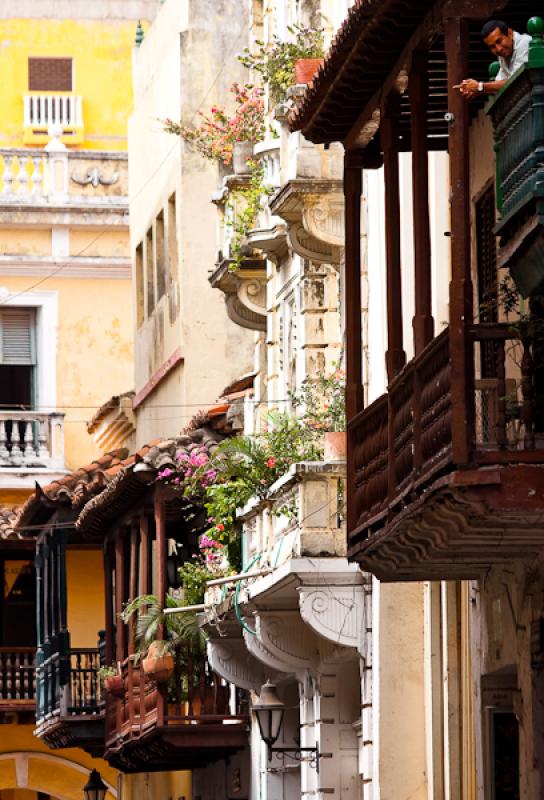 Arquitectura Colonial, Cartagena, Bolivar, Colombi...