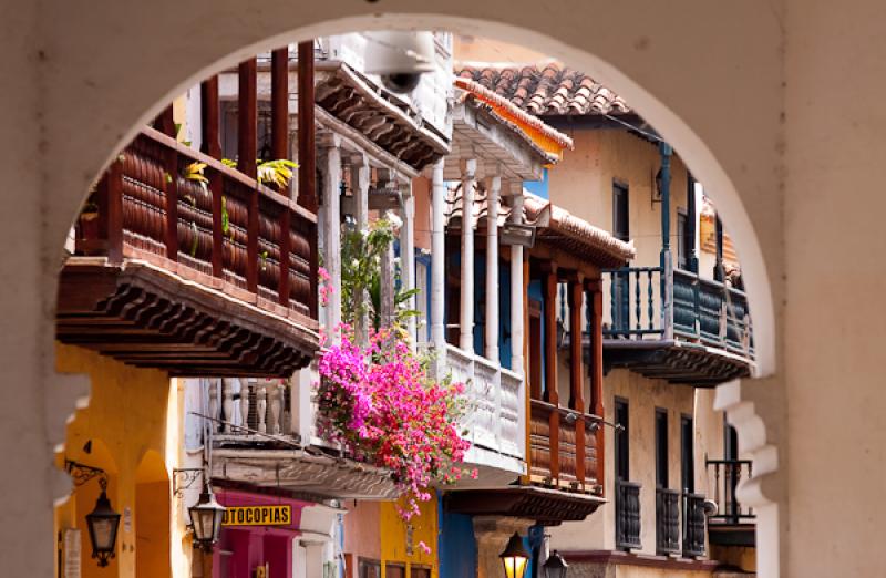 Arquitectura Colonial, Cartagena, Bolivar, Colombi...