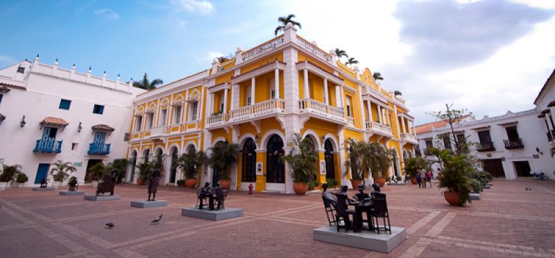 Plaza San Pedro Claver, Cartagena, Bolivar, Colomb...