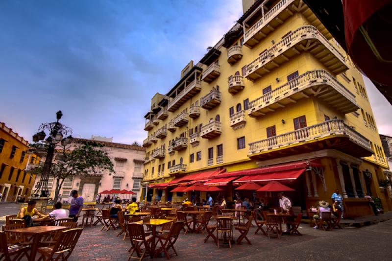 Plaza de Santo Domingo, Cartagena, Bolivar, Colomb...