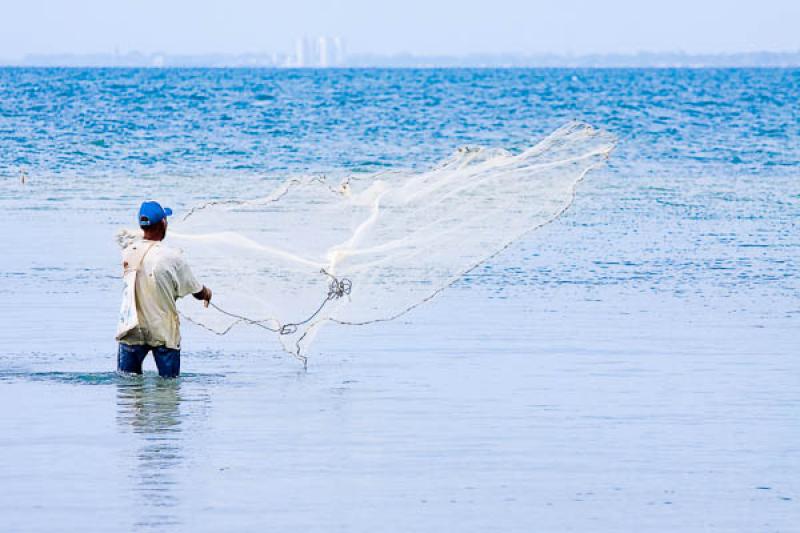 Pescador en el Mar, CoveÃ±as, Golfo de Morrosqui...