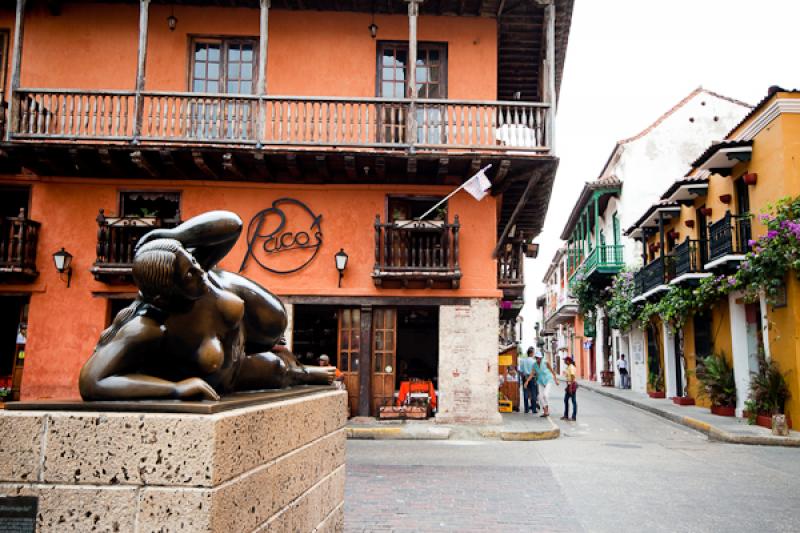 Plaza de Santo Domingo, Cartagena, Bolivar, Colomb...