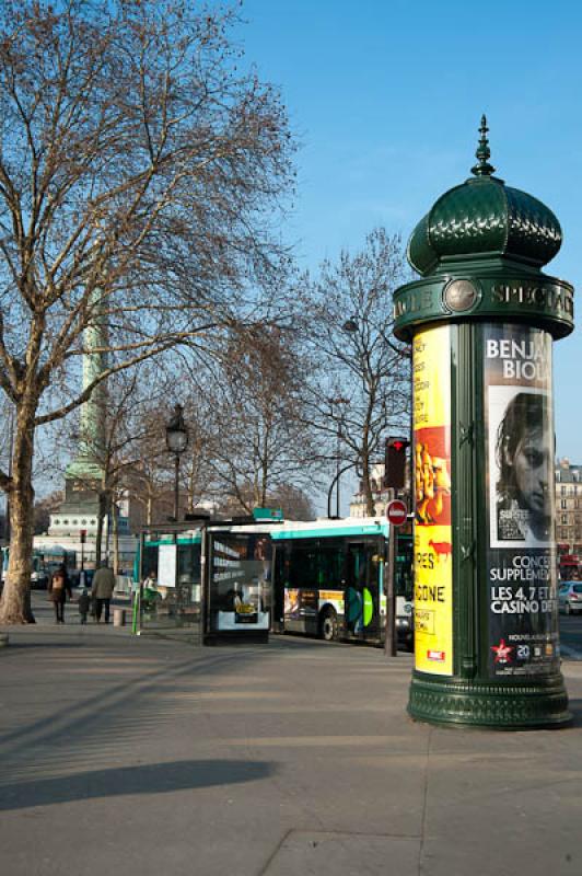 Plaza de la Bastilla, Paris, Francia, Europa Occid...