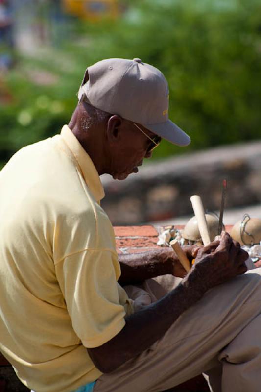 Hombre Trabajando, Cartagena, Bolivar, Colombia