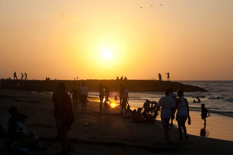 Ocaso en Bocagrande, Cartagena, Bolivar, Colombia