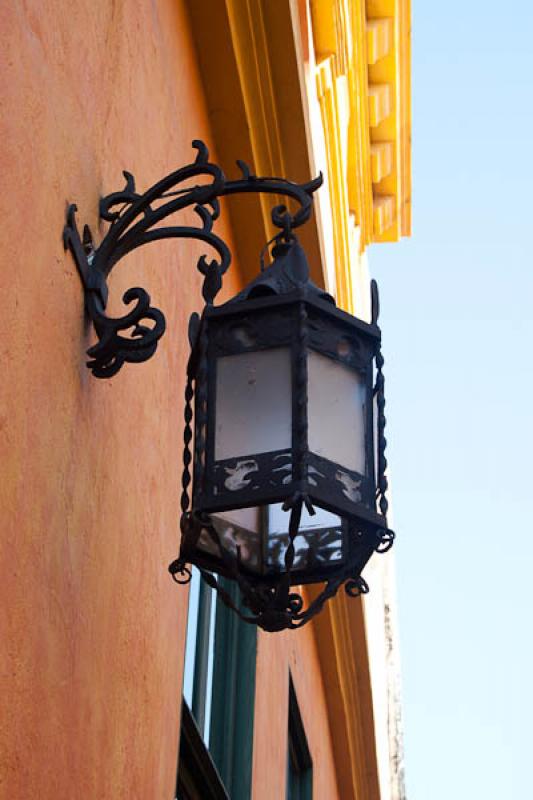 Detalle de un Farol, Cartagena, Bolivar, Colombia