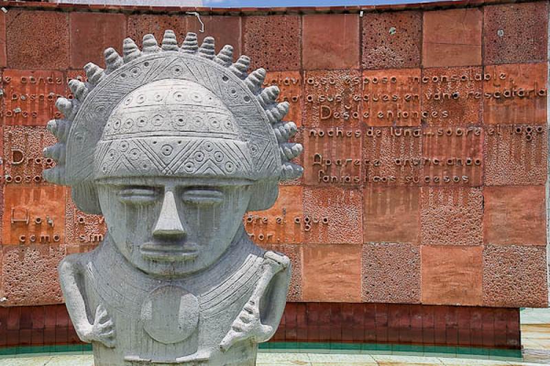 Monumento a los Chibchas, Guatavita, Cundinamarca,...