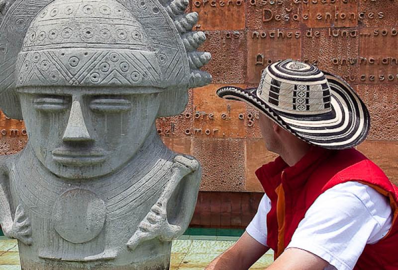 Monumento a los Chibchas, Guatavita, Cundinamarca,...