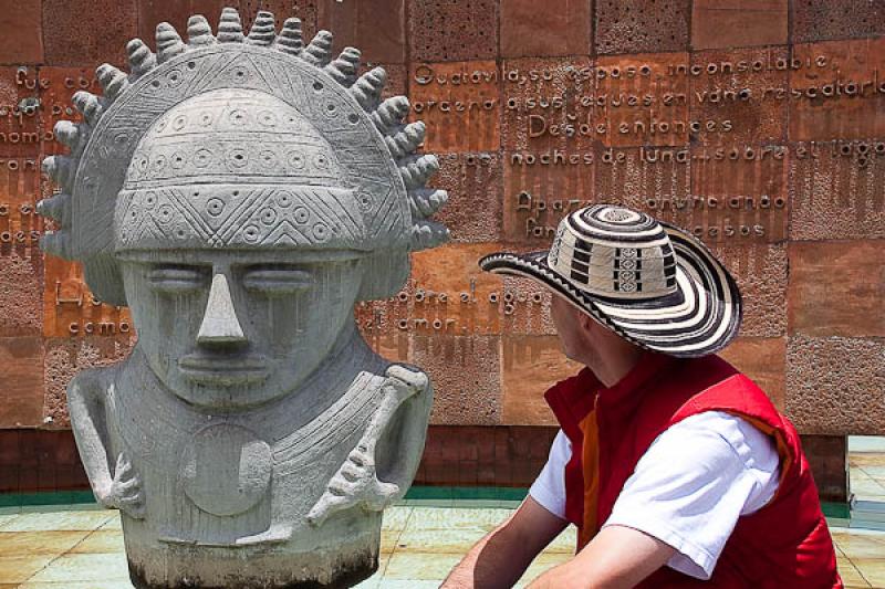 Monumento a los Chibchas, Guatavita, Cundinamarca,...