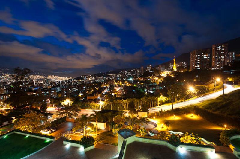 Panoramica de El Poblado, Medellin, Antioquia, Col...