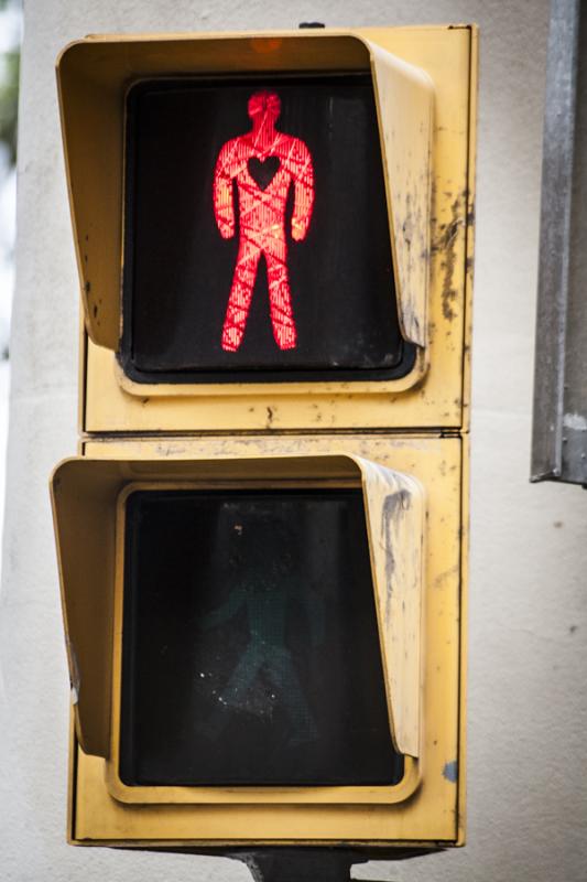 Semaforo en Raval, Ciutat Vella, Barcelona, Catalu...