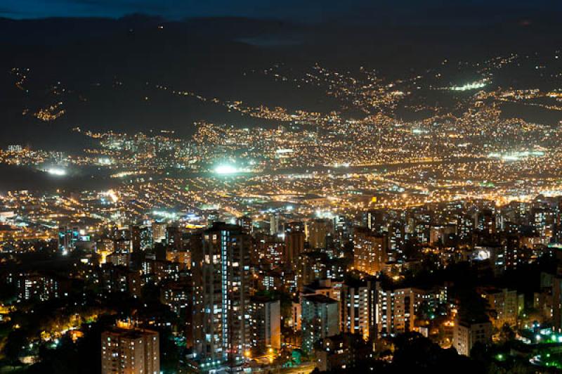 Panoramica El Poblado, Medellin, Antioquia, Colomb...