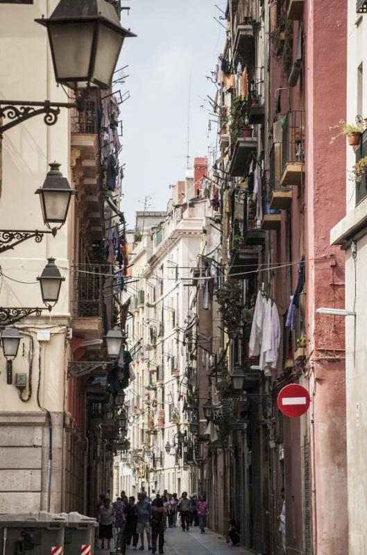 Faroles en el Barrio Raval, Ciutat Vella, Barcelon...