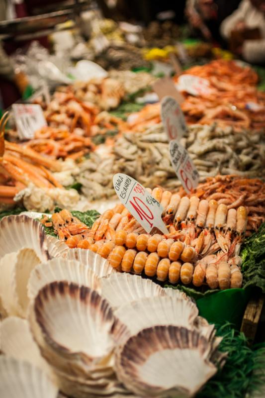 Venta de Mariscos, Mercado de San Jose, La Boqueri...