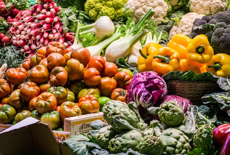 Venta de Verduras, Mercado de San Jose, La Boqueri...