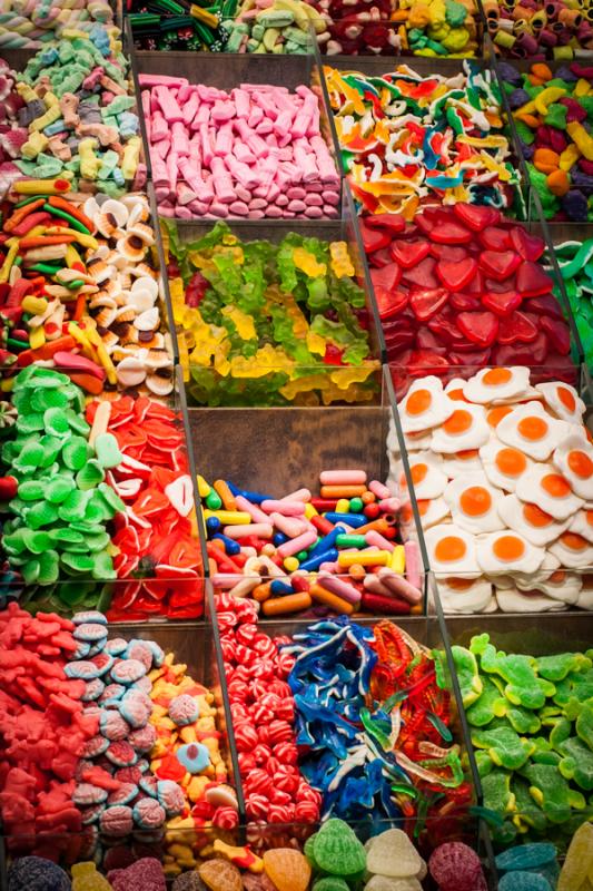 Venta de Caramelos, Mercado de San Jose, La Boquer...