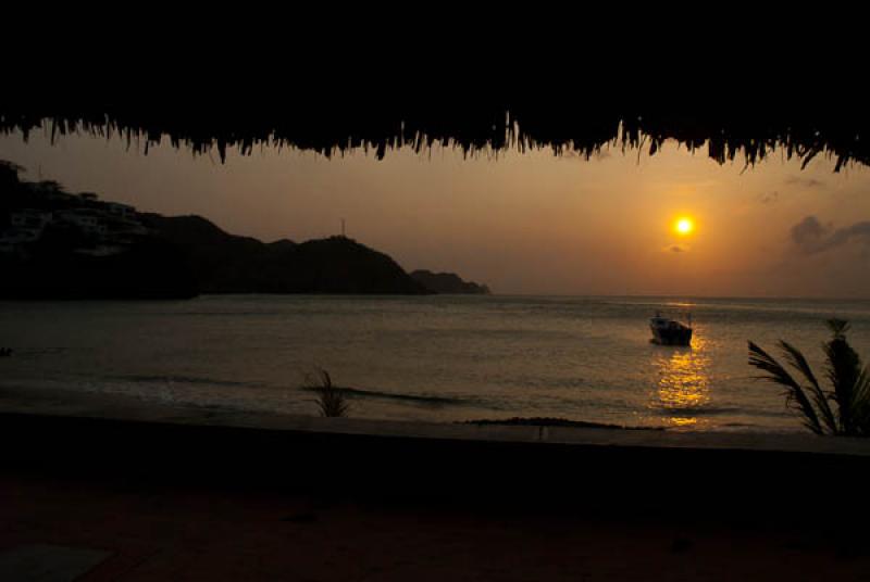 Ocaso en Taganga, Santa Marta, Magdalena, Colombia