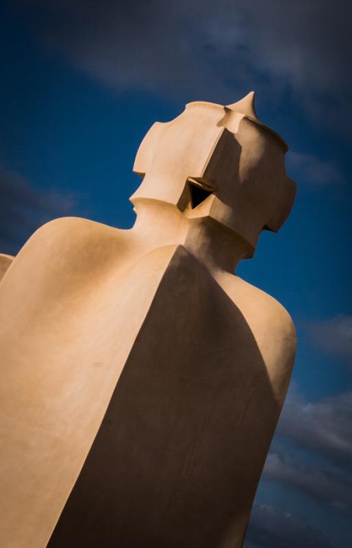 Chimeneas de la Casa Mila, Barcelona, Cataluña, E...