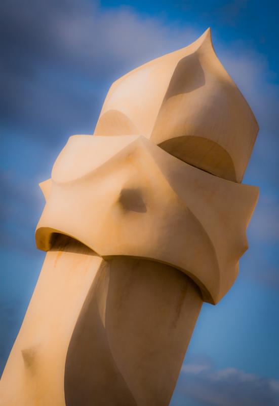 Chimeneas de la Casa Mila, Barcelona, Cataluña, E...