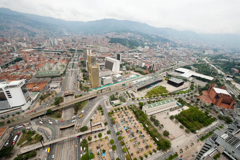 Panoramica del Centro de Medellin, Antioquia, Colo...