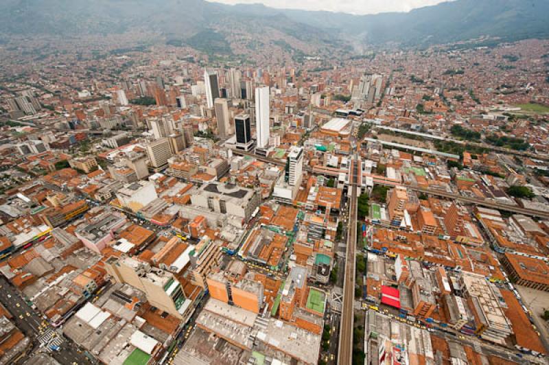 Panoramica del Centro de Medellin, Antioquia, Colo...