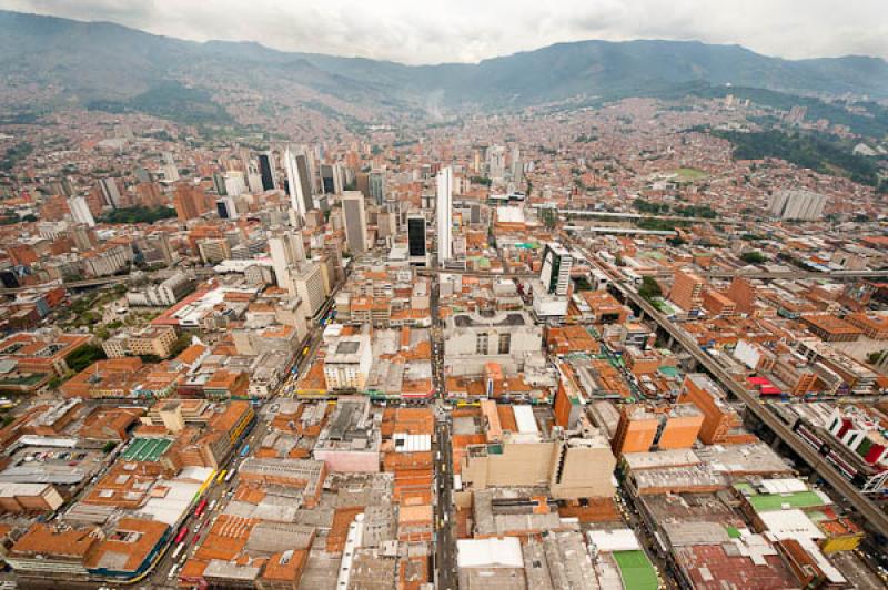 Panoramica del Centro de Medellin, Antioquia, Colo...