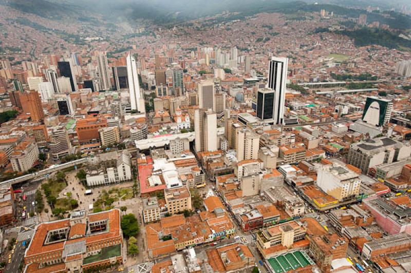 Panoramica del Centro de Medellin, Antioquia, Colo...