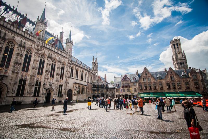 Grote Markt, Brujas, Belgica, Brucelas, Europa Occ...