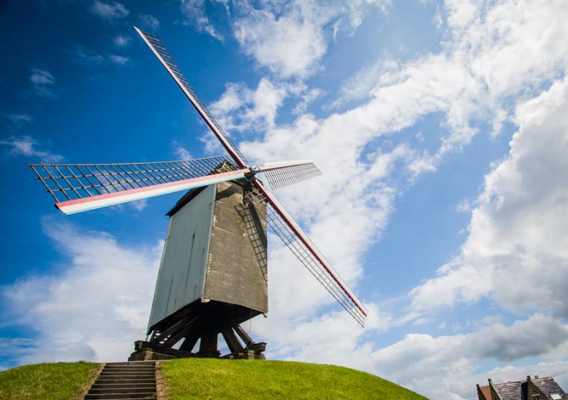 Molino de Viento, Brujas, Belgica, Brucelas, Europ...