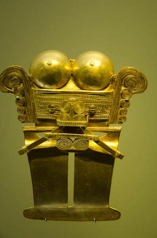 Pectoral Oro, Museo del Oro, Bogota, Cundinamarca,...