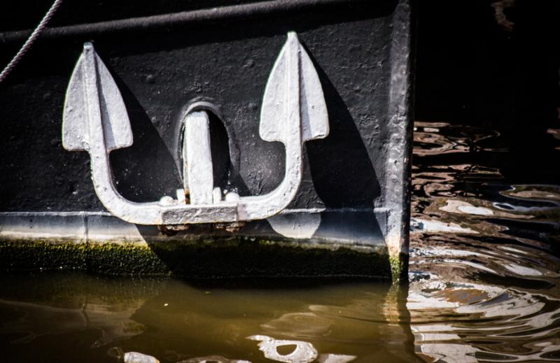 Ancla de un Bote, Amsterdam, Holanda, Paises Bajos...